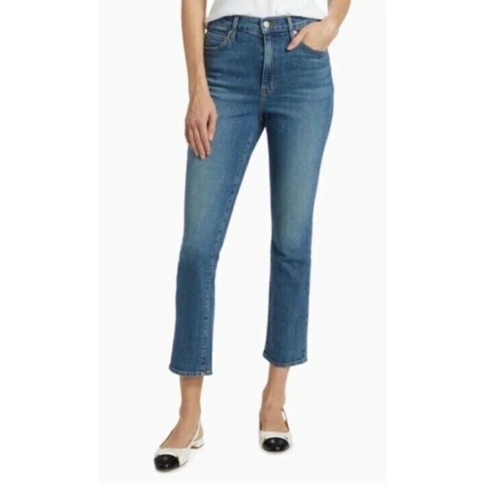 Veronica Beard Jeans Womens 25 Ryleigh Slim Straight Ankle Wanderer Dust Blue